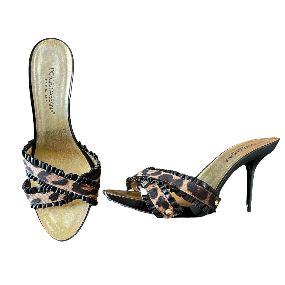 Dolce & Gabbana Slip In Leopard Heels, EU 38
